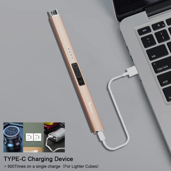 SUPRUS Electric Lighter Arc Windproof Flameless USB Lighter Rechargeable - Image 3