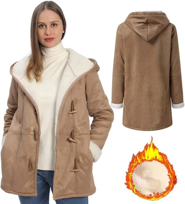 AI'MOURI Sherpa Fleece Outerwear Overcoat Women - Image 2