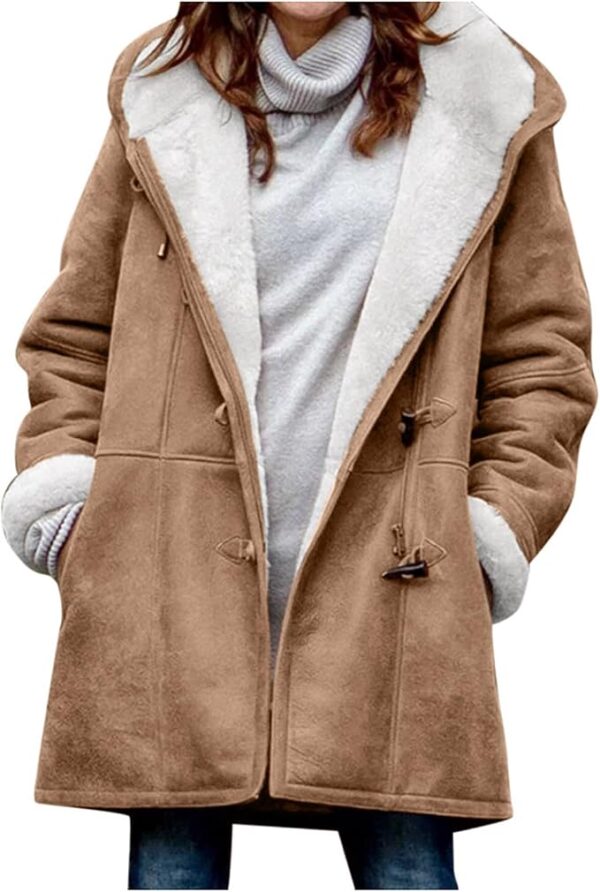 AI'MOURI Sherpa Fleece Outerwear Overcoat Women