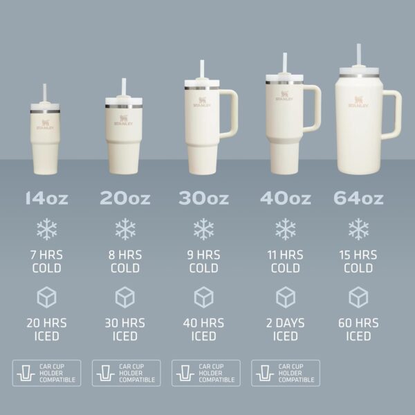 Stainless Steel Vacuum Insulated Tumbler with Lid and Straw for Water, Iced Tea or Coffee - Image 3