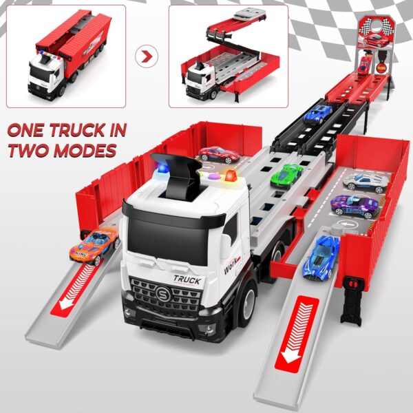 Carrier Truck Race Track Kids Toys - Image 3