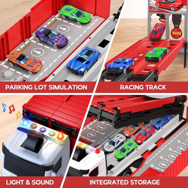 Carrier Truck Race Track Kids Toys - Image 4