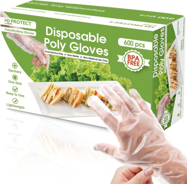 Keppi 600pcs Plastic Gloves